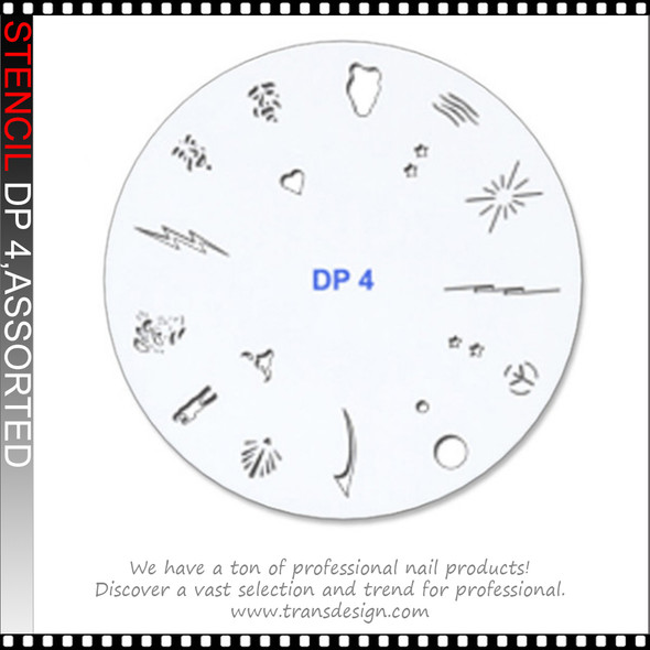 Stencil - DP4, Assortment (Peace Sign, Lightning Bolt, & Bull Head)