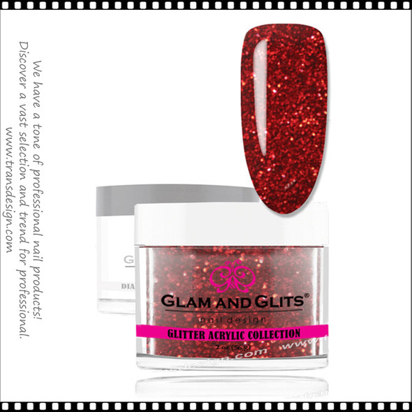 GLAM AND GLITS Glitter Collection - Fire Red 2oz.