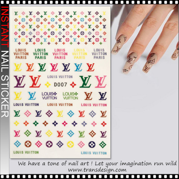 NAIL STICKER Brands Name, Colorful LOUIS VUITTON #DP3110 - TDI, Inc
