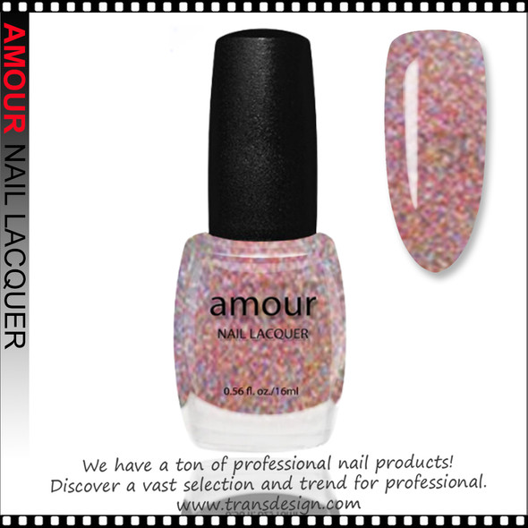 AMOUR Nail Lacquer - Rain Glitter 0.56oz AMOUR Nail Lacquer - Rain Glitter 0.56oz