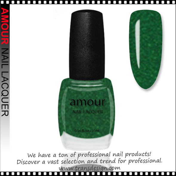 AMOUR Nail Lacquer - Green Glitter 0.56oz AMOUR Nail Lacquer - Green Glitter 0.56oz