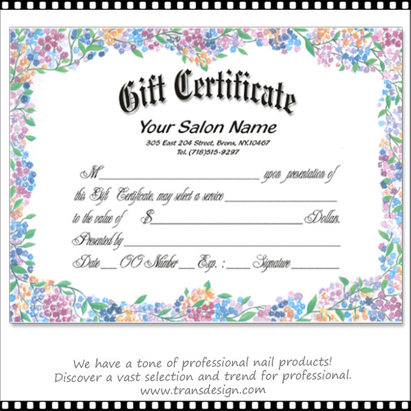 GIFT CERTIFICATE Blossom 52/pk.