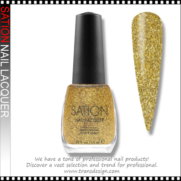 SATION Nail Lacquer - Gold Glitter  0.5oz (G)* SATION Nail Lacquer - Gold Glitter  0.5oz (G)*