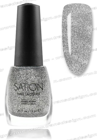 SATION Nail Lacquer - Silver Glitter 0.5oz (G)