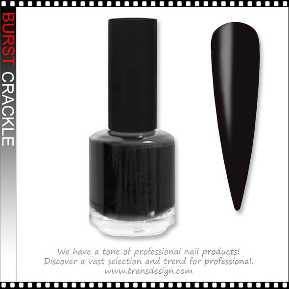 BURST CRACKLE Nail Lacquer - Midnight Black #11