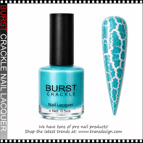 BURST CRACKLE Nail Lacquer - Aqua Marine #1