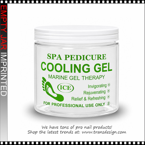 EMPTY JAR Imprinted "COOLING GEL" 16oz.