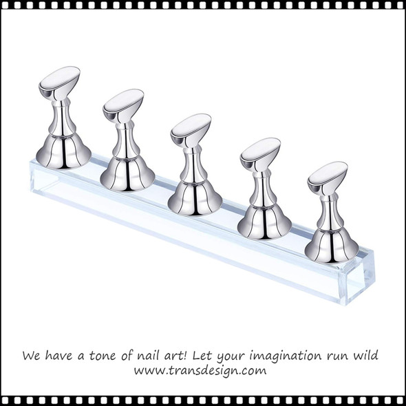 Magnetic Press-on Nail Art Stand Silver 5/Set 