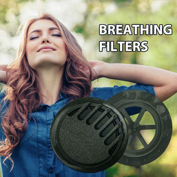 Reusable Face Mask Black/White "CC" Pattern with Valve Breathing Filter