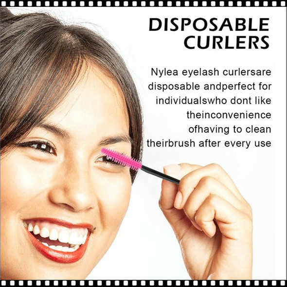 SILICONE Mascara Brush Comb Pink 10/Pack