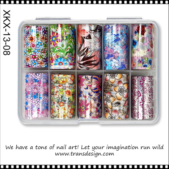 INSTANT FOIL Spring, Assorted Flower, 10 Rolls/Case #XKZ-13-08