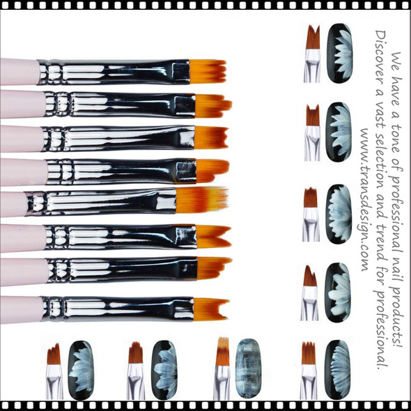 FLEXBRUSH Nail Art | Gel Brush 8/Set