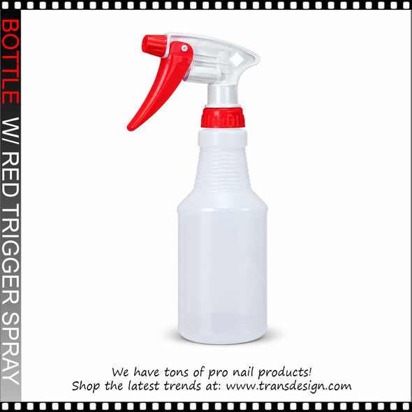 BOTTLE HDPE with Red Trigger Spray 16oz.