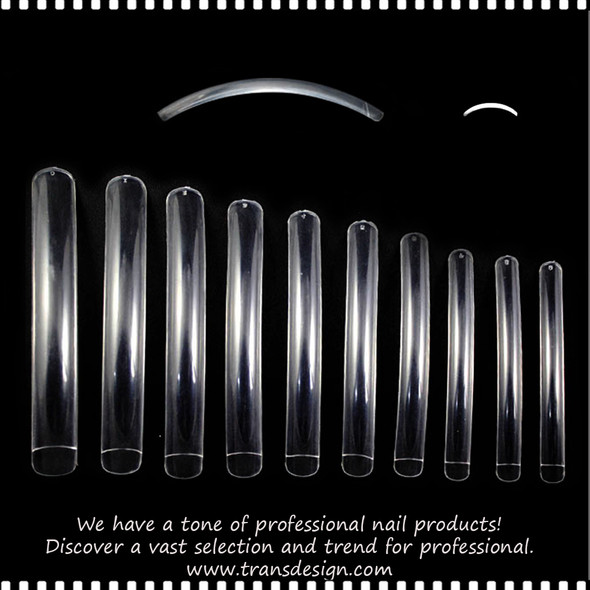 INSTANT TIP XXL Long & Curved Clear 10/Bag #AN46