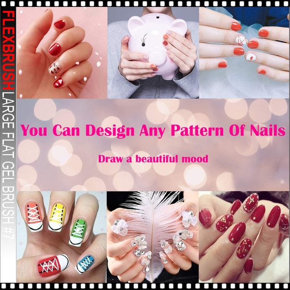 FLEXBRUSH Dotting Tool & Nail Art, Gel Liner 0.20" #1