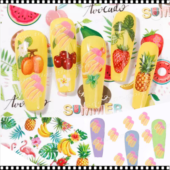 FIMO SLICES Banana Fruit II 300/Pack