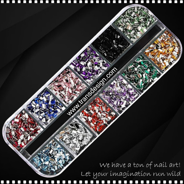 CRYSTAL RHINESTONE Rectangle Assorted 12/Case 