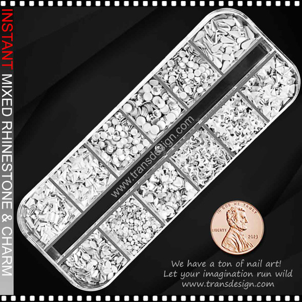 RHINESTONE & SILVER Metallic Assorted/Case * RHINESTONE & SILVER Metallic Assorted/Case *