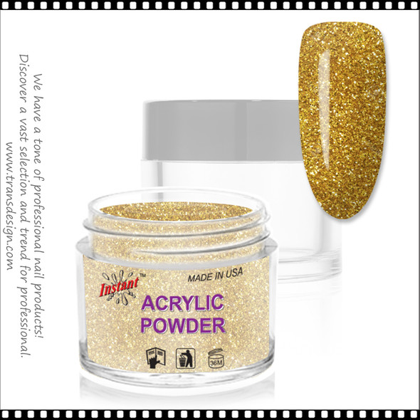 INSTANT ACRYLIC & DIP COLOR - Gold Glitter 2oz.