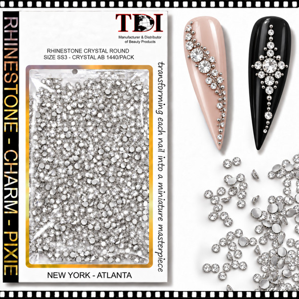 RHINESTONE CRYSTAL Round, Size SS3, Clear 1440/Pack