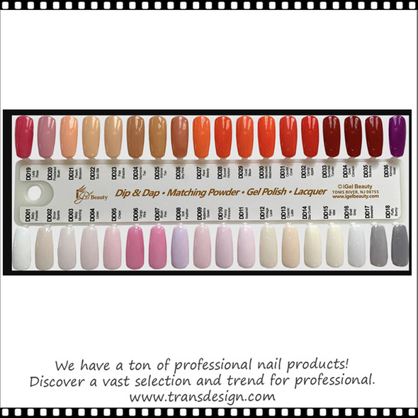 IGEL BEAUTY Display Color Chart 247 Tips
