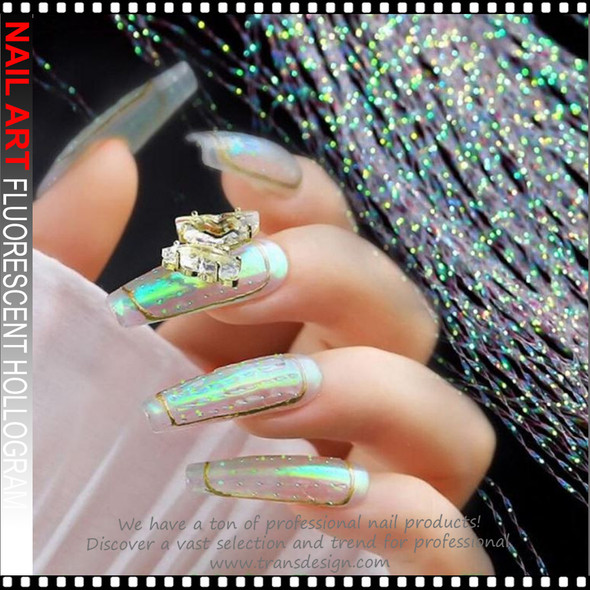 Nail Art Fluorescent Filament Hollogram Color