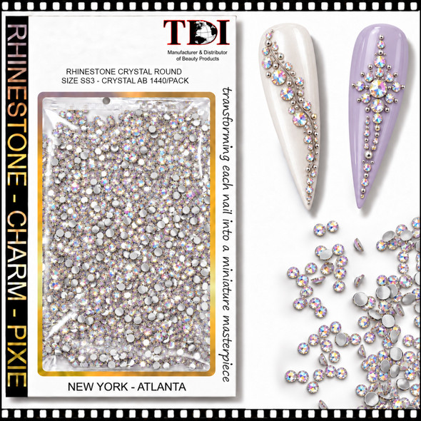 RHINESTONE CRYSTAL Round, Size SS3, Crystal AB 1440/Pack