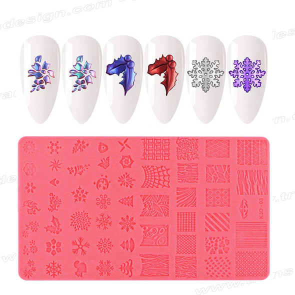NAIL STAMPING 3-D Silicon Mold Plate #K3D-03