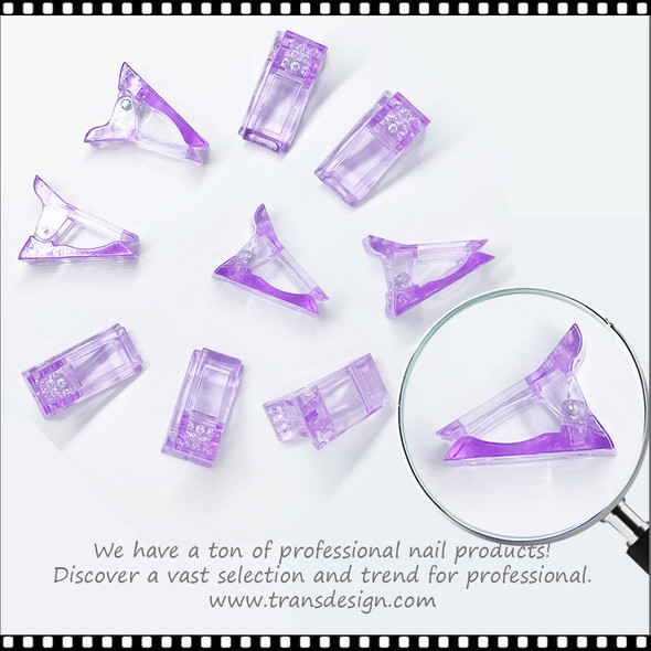 TIP CLIPS Nail Extension Transparent Lavender 10/Bag
