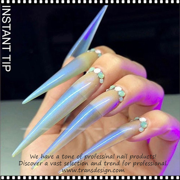 NAIL TIP XXL Stiletto Long & Straight Natural 10/Bag #AN31NT