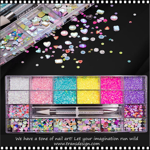 RHINESTONE PRO. Crystal Assorted Neon I 13160/Case