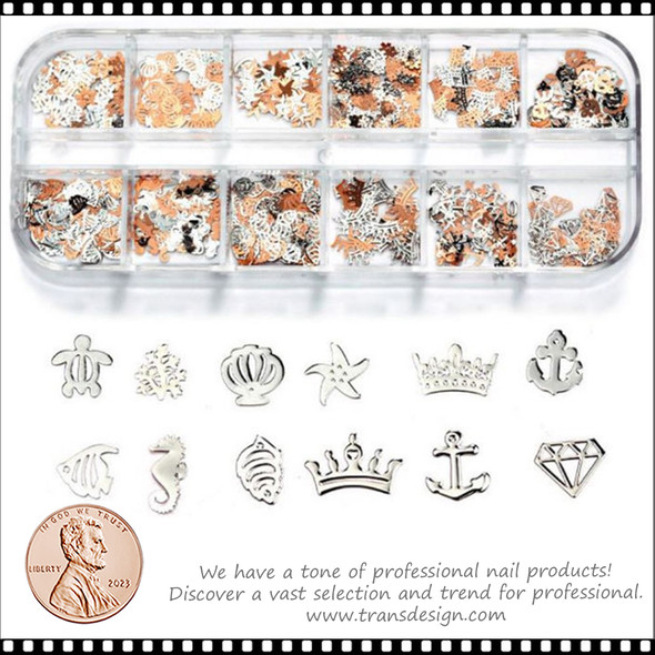 NAIL CHARM ALLOY Ocean Summer Assorted Case #ZSH-110