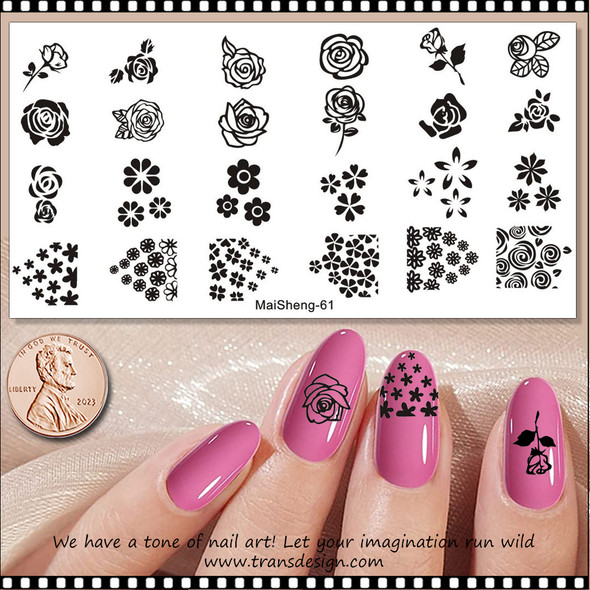 NAIL STAMPING PLATE Flower #MAISHENG-61