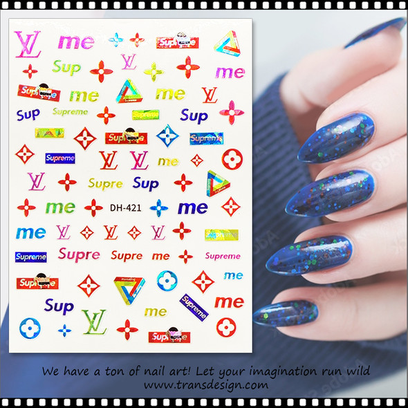 NAIL STICKER Brands Name, Hologram LOUIS VUITTON #DH-421