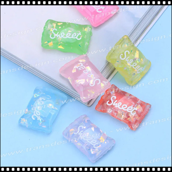 NAIL CHARM RESIN Candy Wrapper Aurora 10/Pack