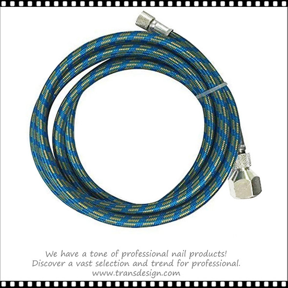 AIR HOSE 6'  Braided 1/8"-1/8" & 1/4" Adaptor Fitting