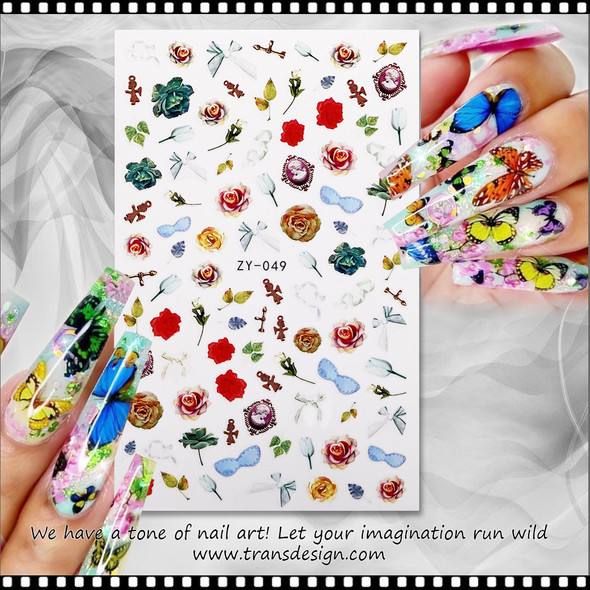 NAIL STICKER Spring, Butterfly #ZY-049