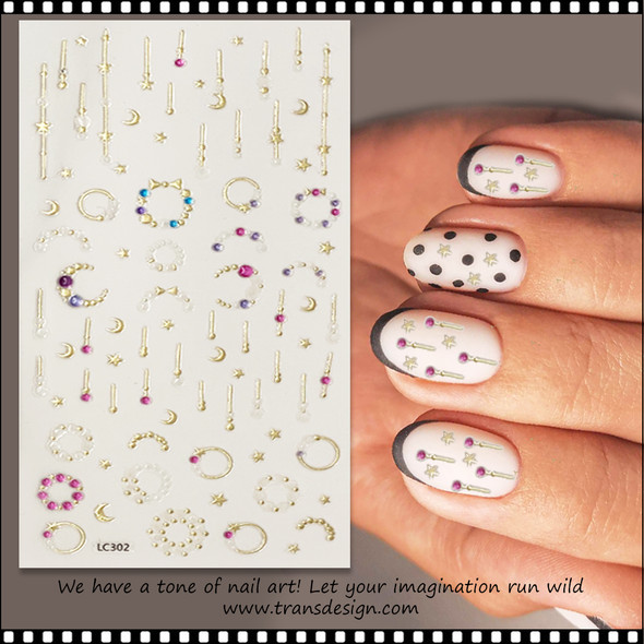 NAIL STICKER Abstraction, Assorted Design #LC302