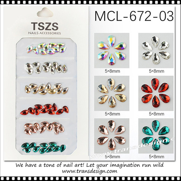 RHINESTONE CRYSTAL Mixed Design Pack #MCL-672-03