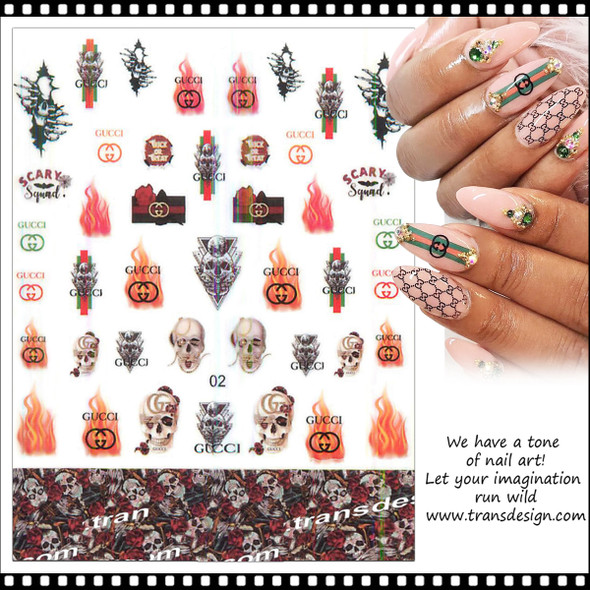 NAIL STICKER Brands Name, Gold LOUIS VUITTON #WG332 - TDI, Inc