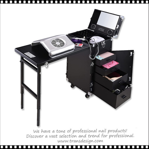 MANICURE TABLE Rolling, Black