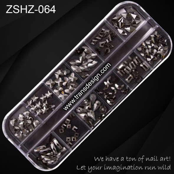 RHINESTONE Gun Metal 120/Case #ZSHZ-064