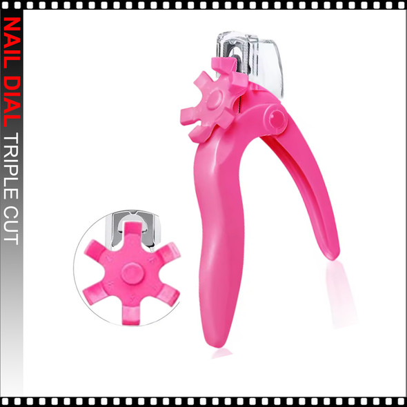 TRIPLE CUT Nail Dial with Cutting Guide Pink