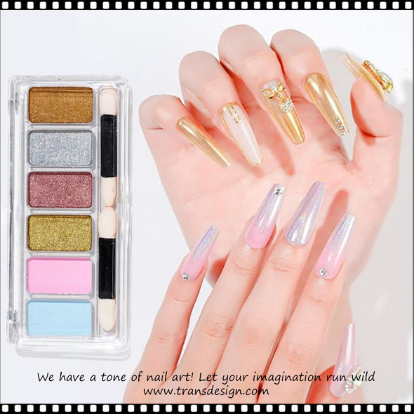 SOLID PIGMENT 6 Color Metallic Powder #B02