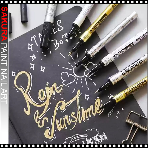 SAKURA  Pen-Touch Paint Nail Art White 1.0mm Tip