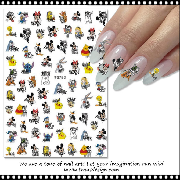 NAIL STICKER Cartoon, Walt Disney #WG783