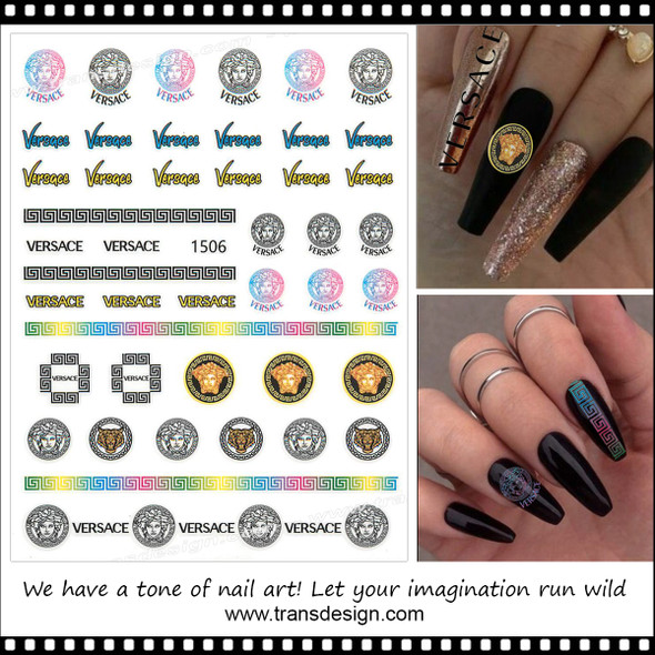 NAIL STICKER Brands Name, VERSACE #1506
