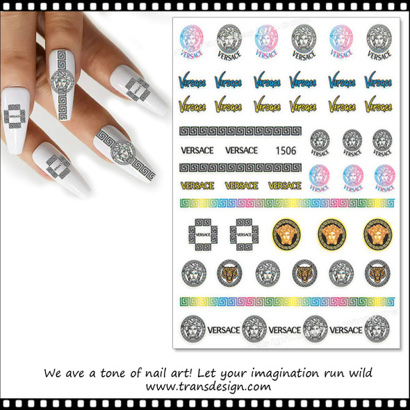 NAIL STICKER Brands Name, Silver LOUIS VUITTON #WG332