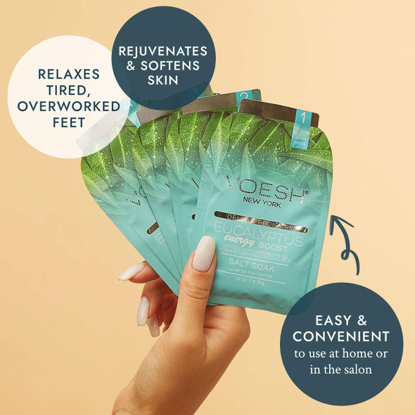 VOESH Pedi in a Box Deluxe 4 STEP Eucalyptus Energy Boost (50 boxes/case)