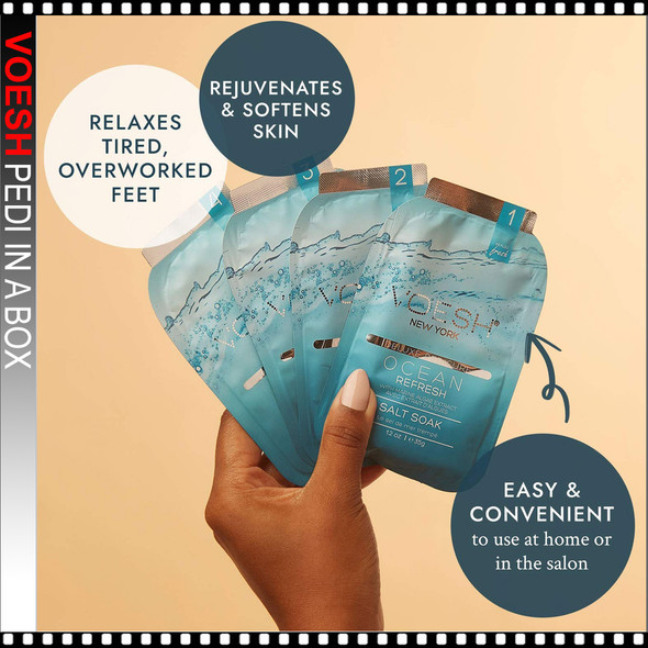 VOESH Pedi in a Box Deluxe 4 STEP Ocean Refresh (50 boxes/case)